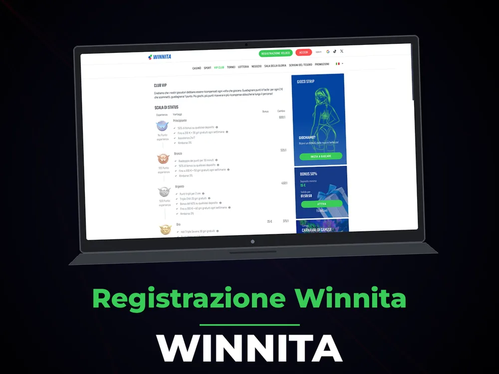 Winnita - Registrazione Winnita