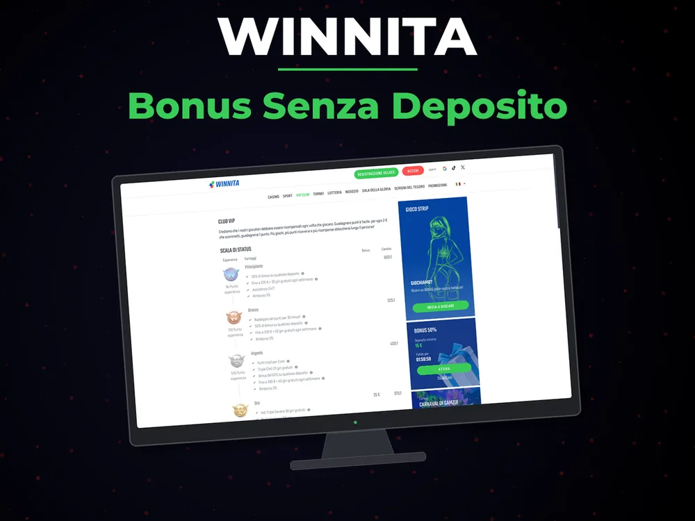 Winnita - Bonus Senza Deposito